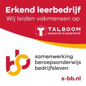 Talboom werkt samen met het SSB (Samenwerking Beroepsonderwijs Bedrijfsleven) en is een erkend leerbedrijf.
